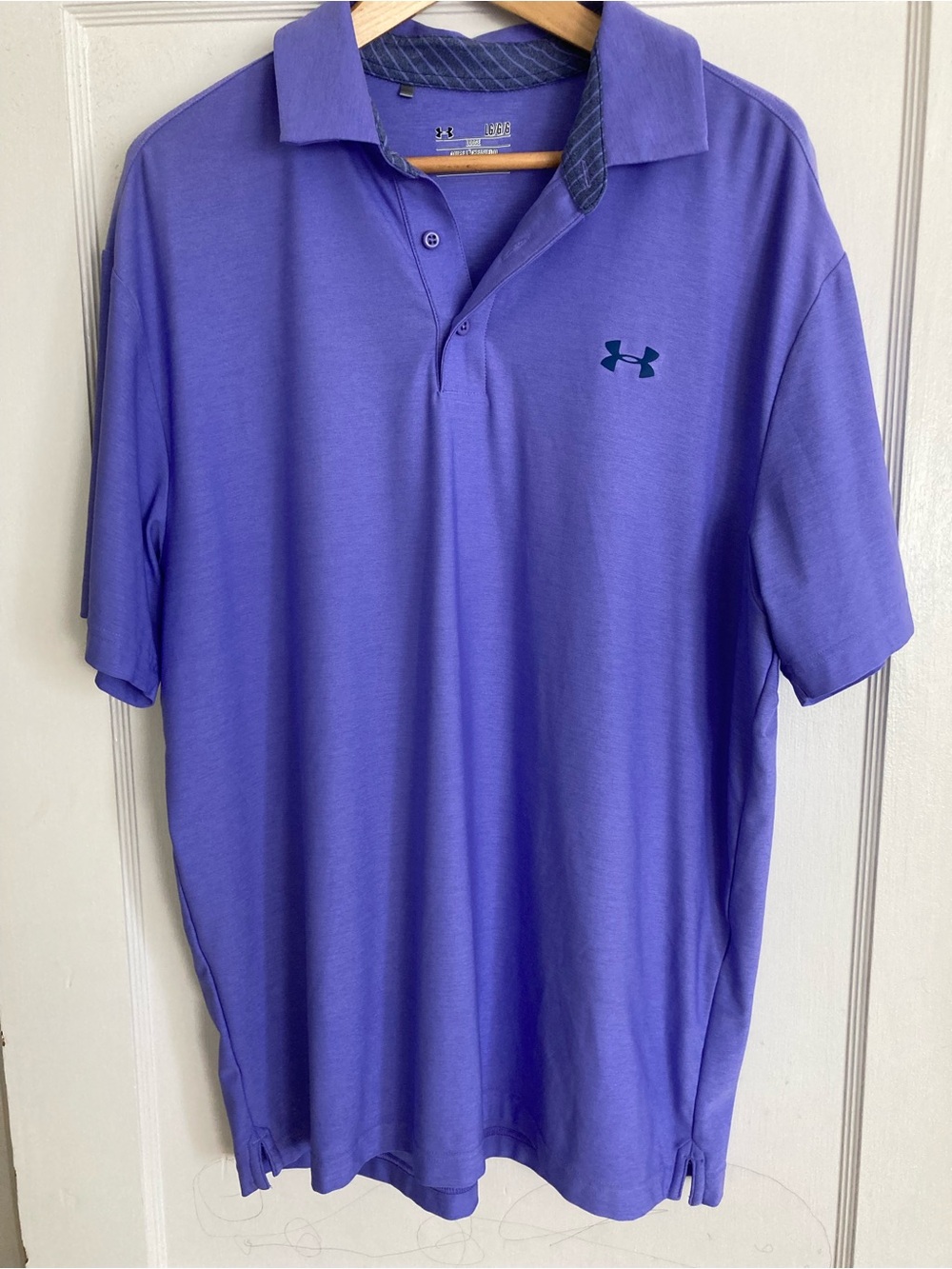 Under Armour Men’s Purple Polo with Teal Logo
